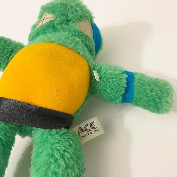 Vintage 1989 Leonardo  TMNT Leo Plush Doll ACE Novelty 9 Inch Mirage Flaws - Picture 13 of 16